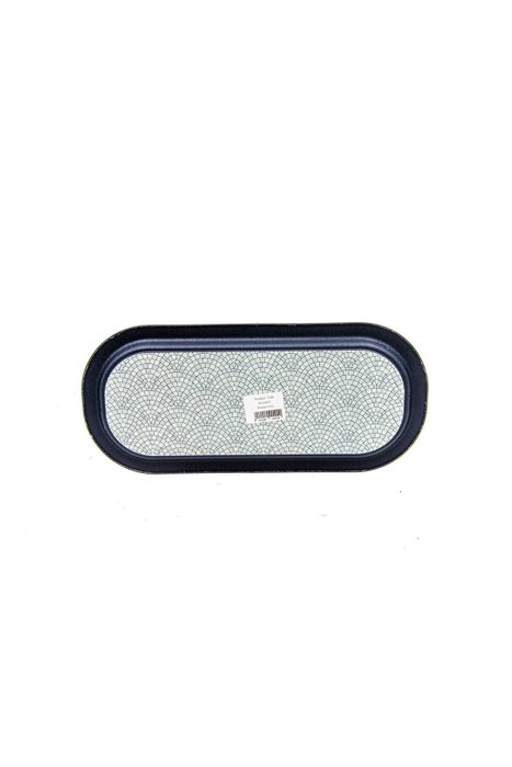 Hermia Bandeja EE1681E de Metal Plata 16 x 35 cm Decoración del Hogar